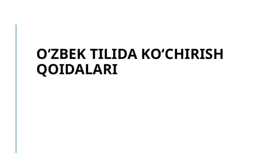 Oʻzbek tilida koʻchirish qoidalari