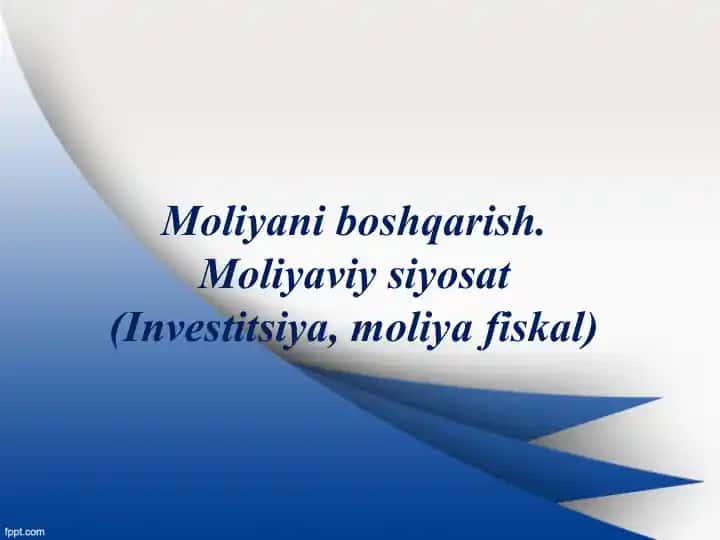 Moliyaviy boshqaruv