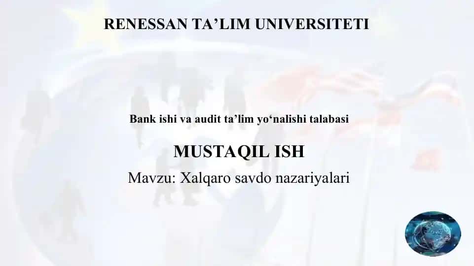 Xalqaro savdo nazariyalari