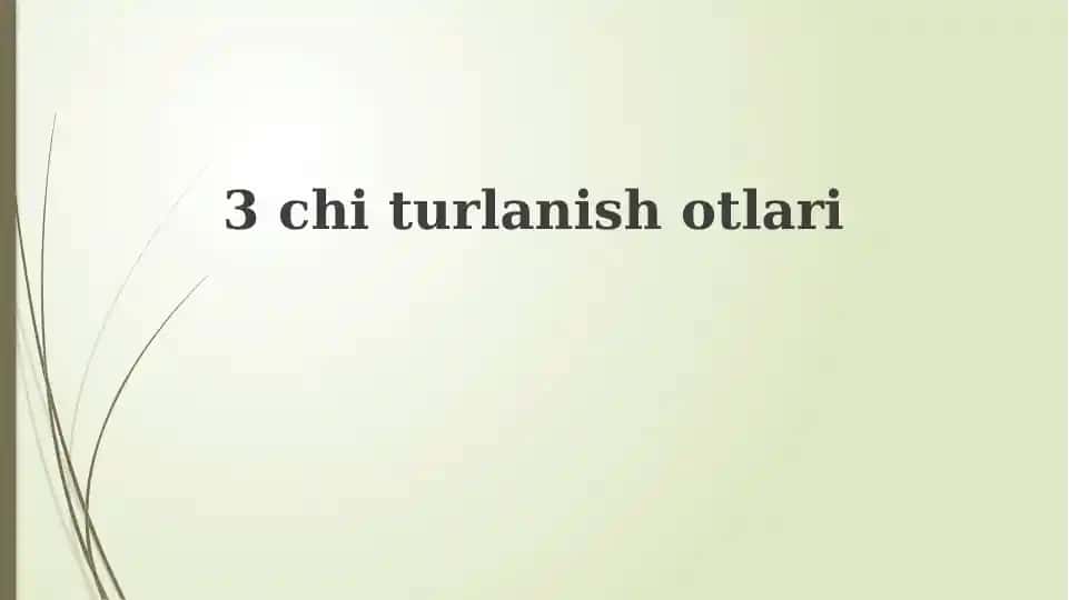 Otlarning 3 turdagi tuslanishi