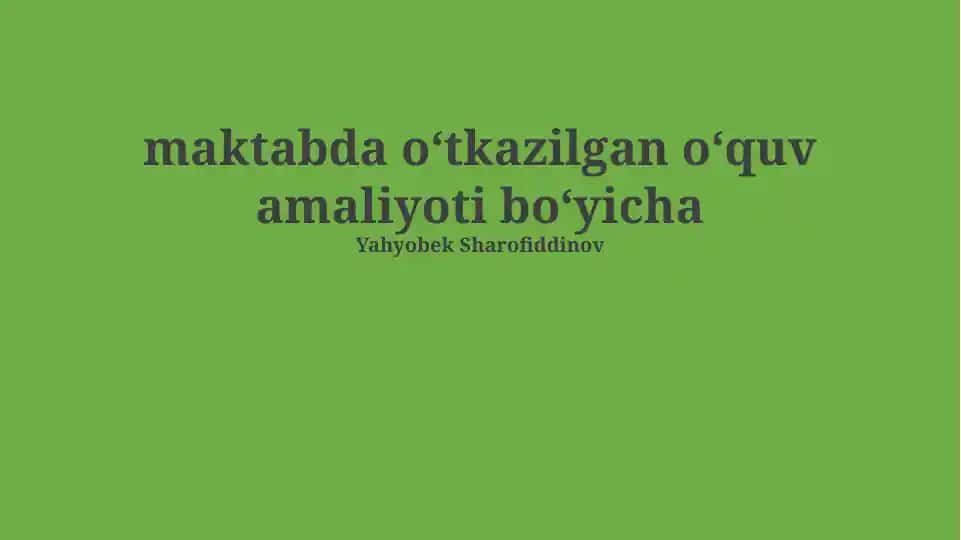 Amaliy Mashgʻulotlarning Asosiy Yoʻnalishlari va Mazmuni