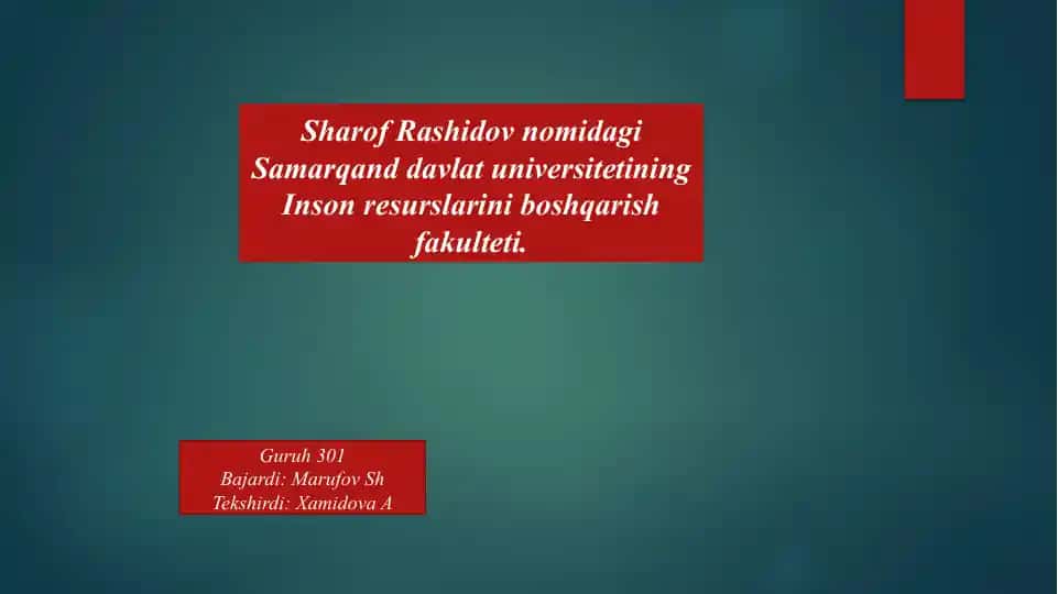 Mehmat usullari va uslublarini joriy qilish