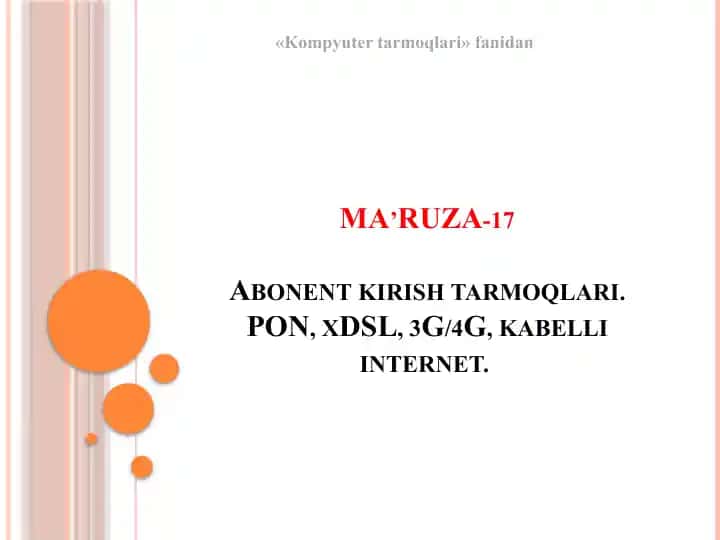 Abonent kirishtarmoqlari