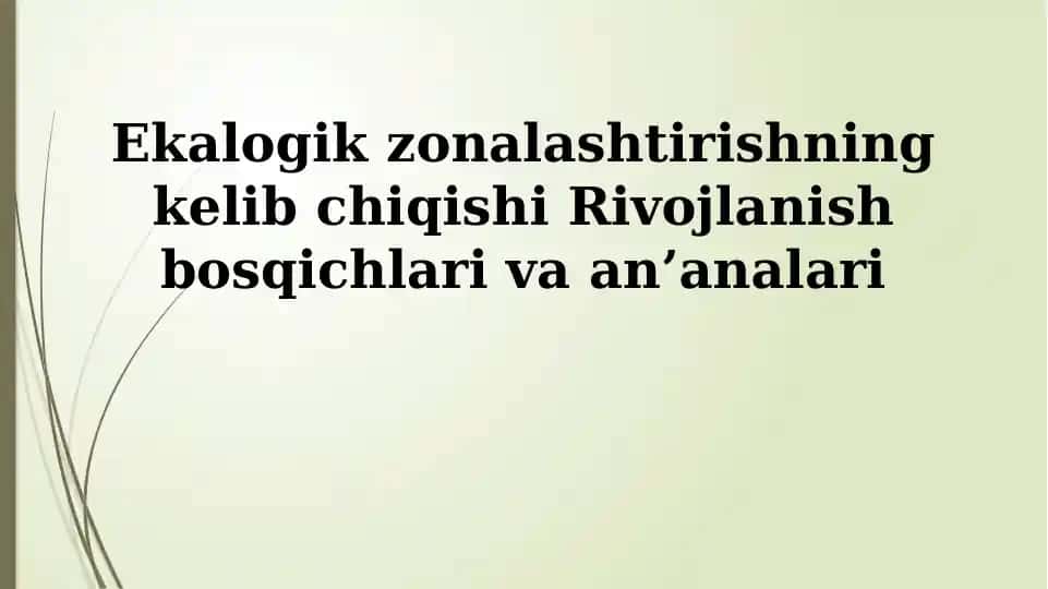 Ekologik zonalashtirish
