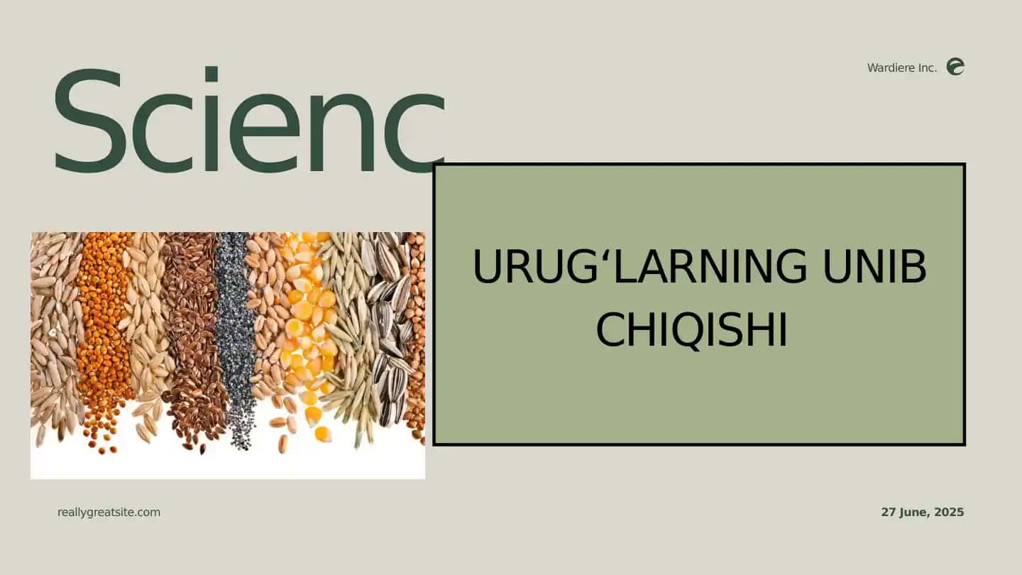 UrugʻLARNING UNIB CHIQISHI