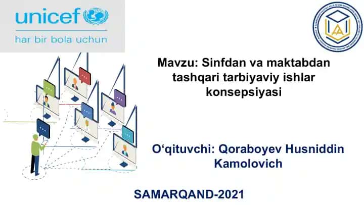 Sinfdan va maktabdan tashqari tarbiyaviy ishlar konsepsiyasi