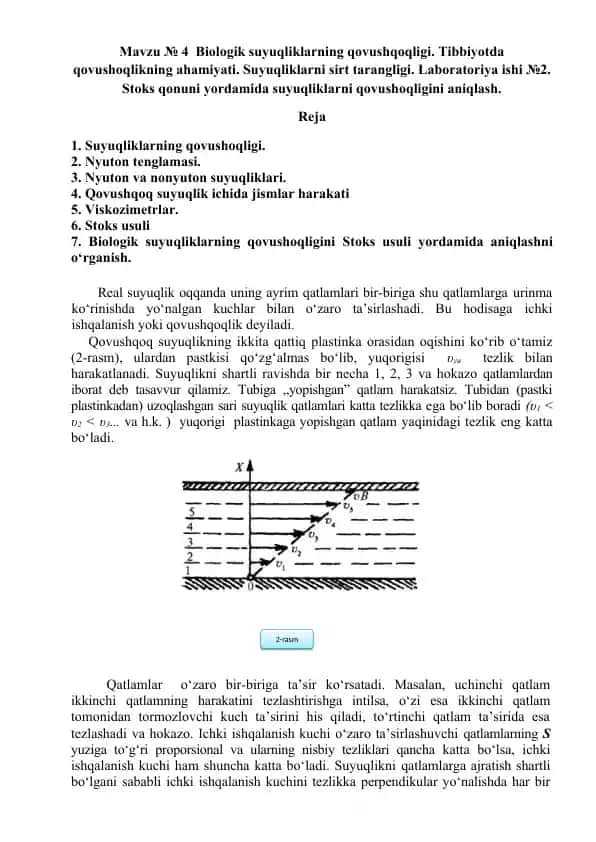 Biologik suyuqliklarning qovushoqligi