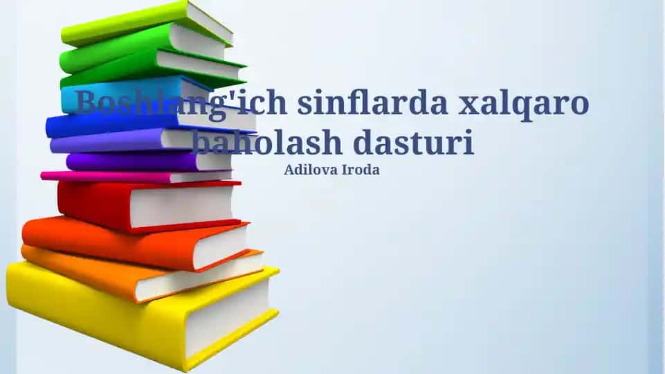 Boshlang'ich sinflarda xalqaro baholash dasturi