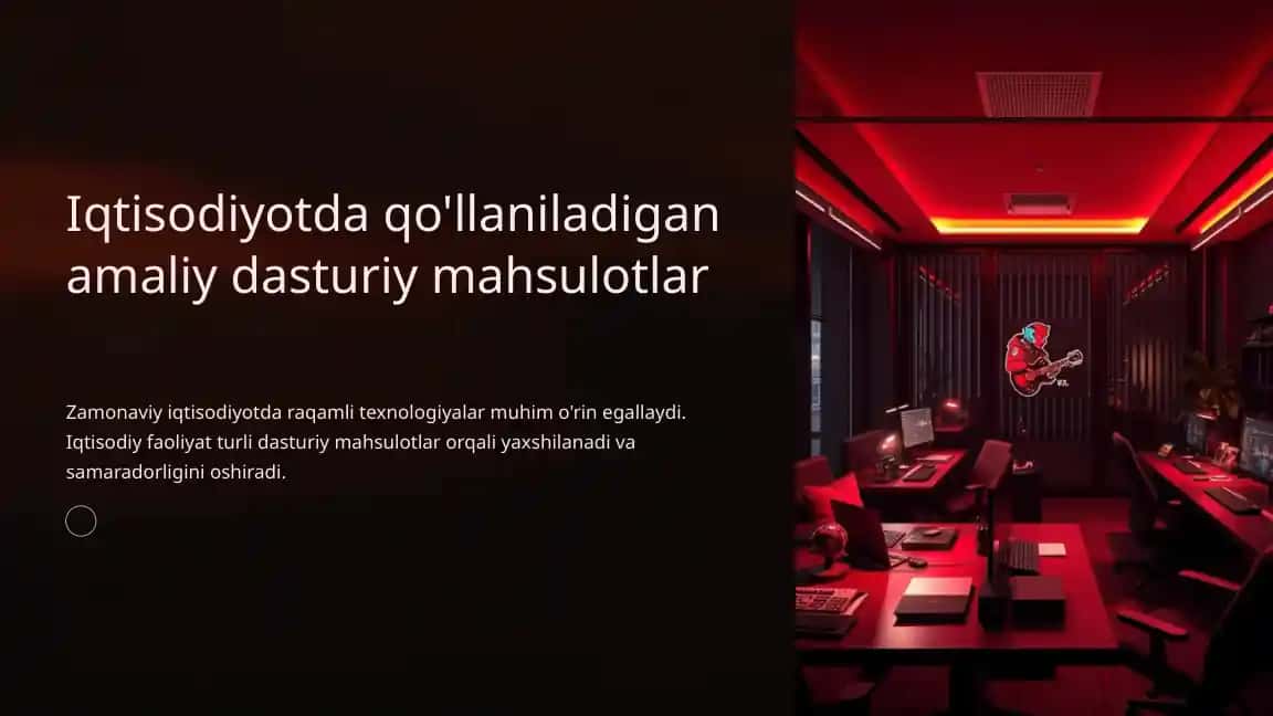 Iqtisodiyotda qo'llaniladigan amaliy dasturiy mahsulotlar