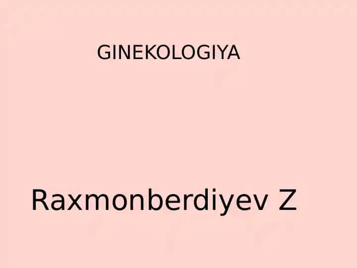 Ginekologiya