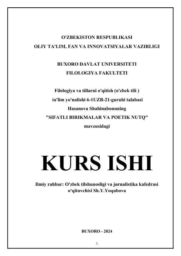 SIFATLI BIRIKMALAR VA POETIK NUTQ