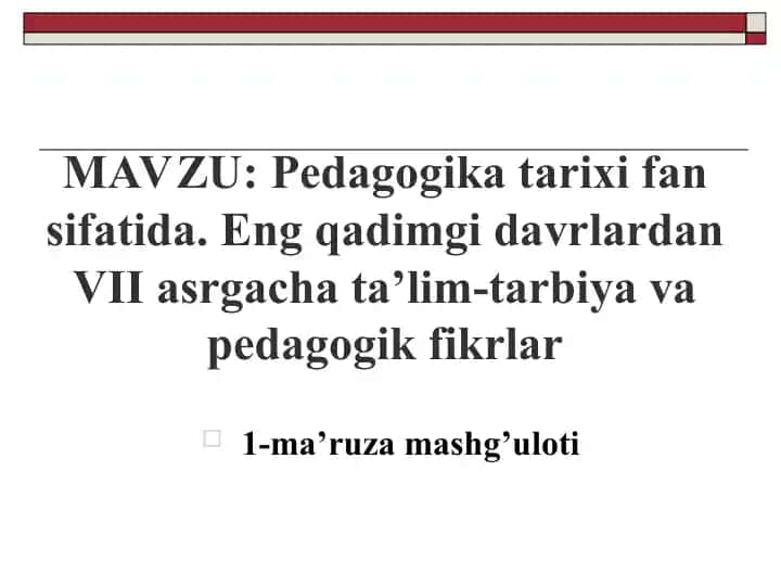 Pedagogika tarixi
