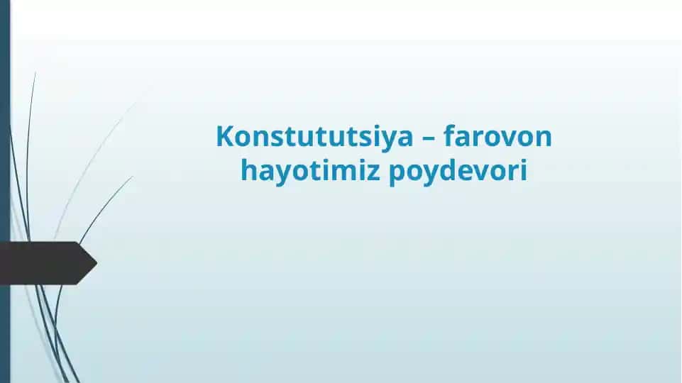 Konstututsiya–farovonhayotimizpoydevori