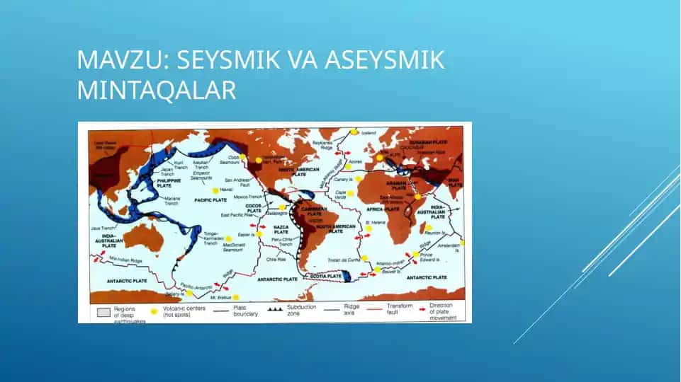 Seysmik va aseysmik mintaqalar