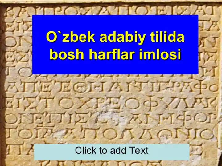 O‘zbek adabiy tilida bosh harflar imlosi