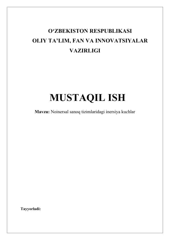 Inertsial sanoq sistemalari