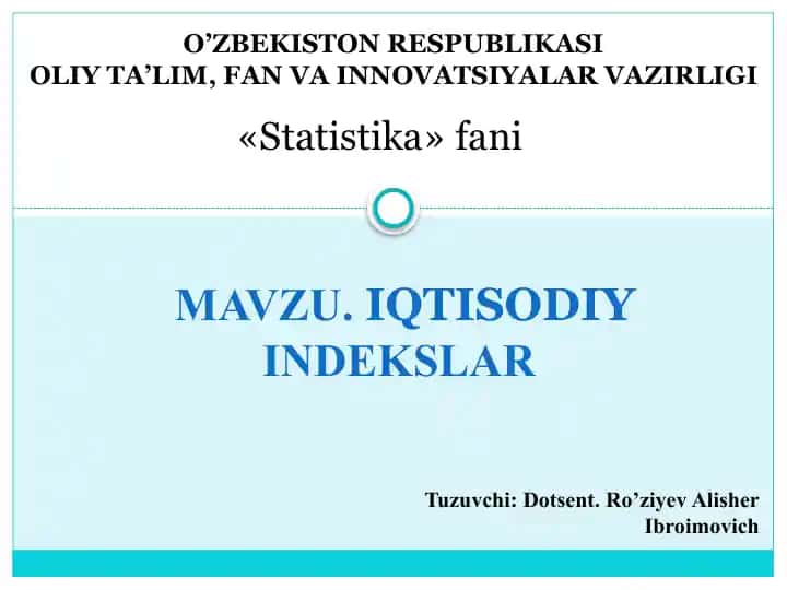 Iqtisodiyindekslar