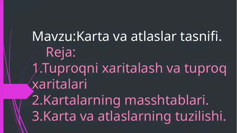Karta va atlaslar tasnifi
