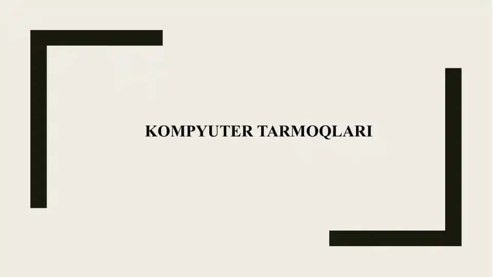 Lokal hisoblash tarmoqlari (LAN-Local Area Network)