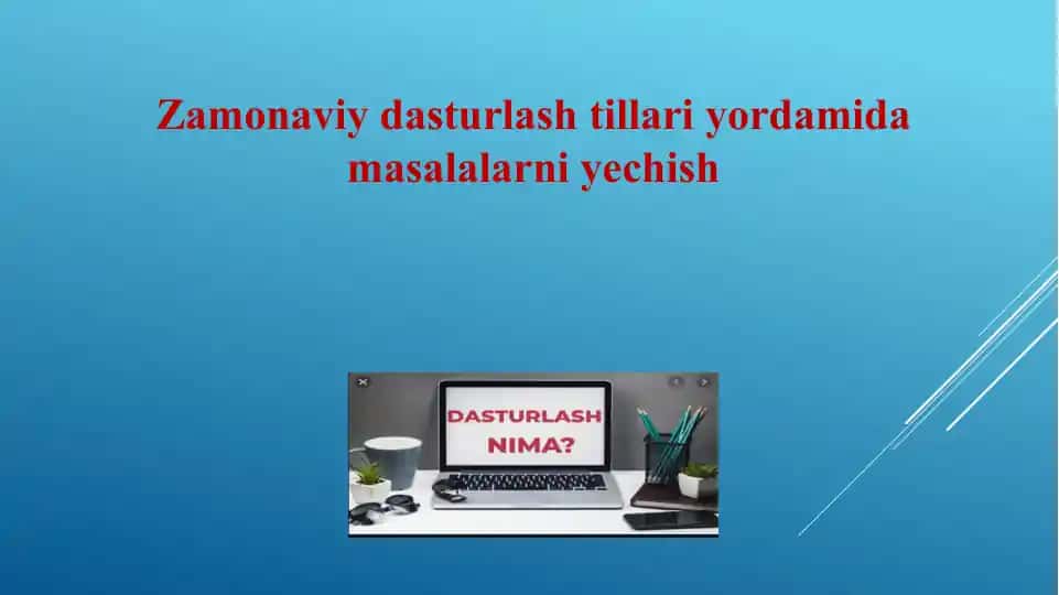 Zamonaviy dasturlash sohasi