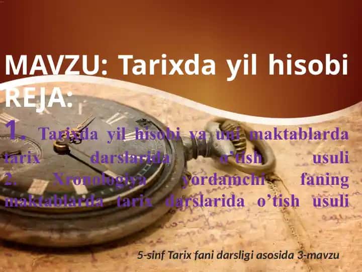 Tarixda yil hisobi