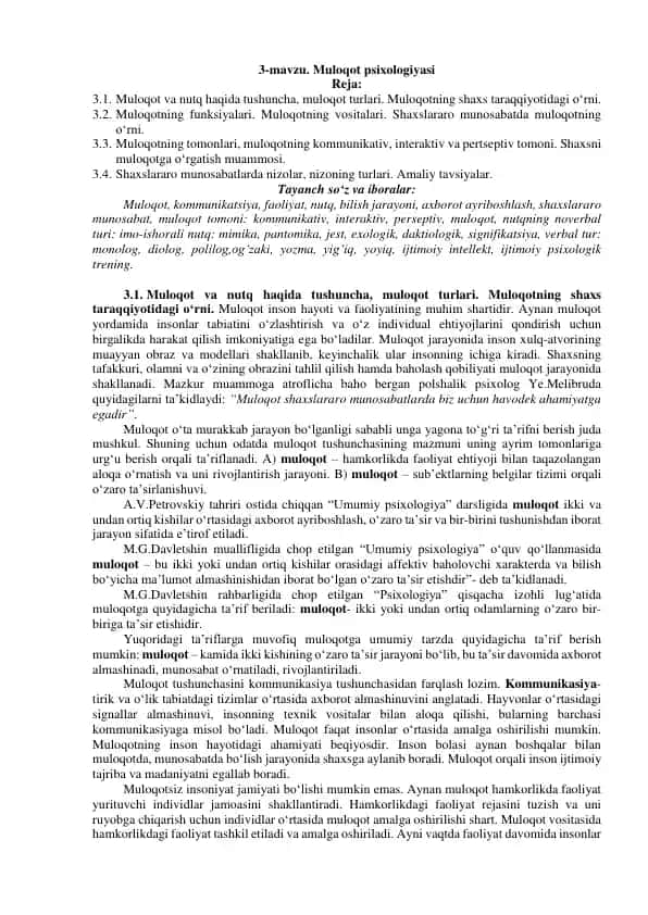 Muloqot psixologiyasi
