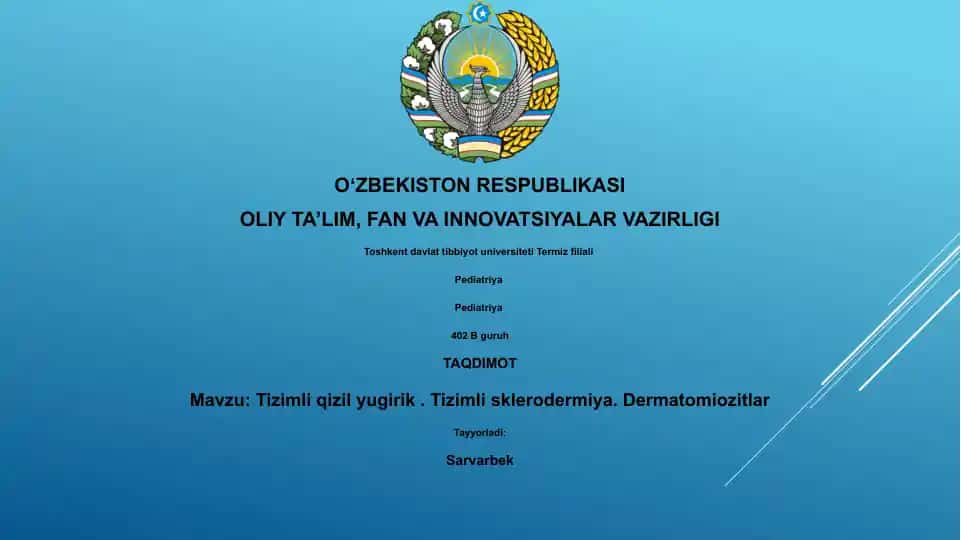 Tizimli qizil yugirik. Tizimli sklerodermiya. Dermatomiozitlar