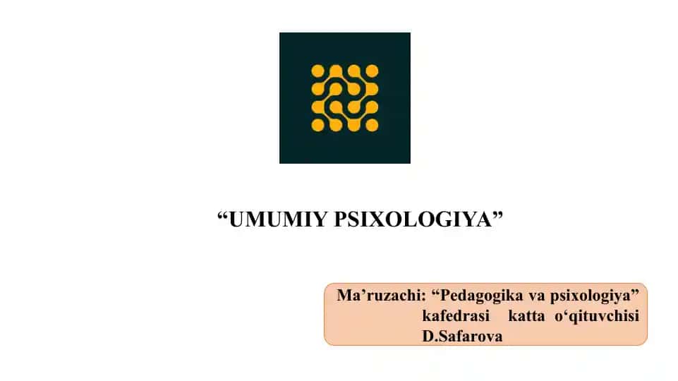 Umumiy psixologiya