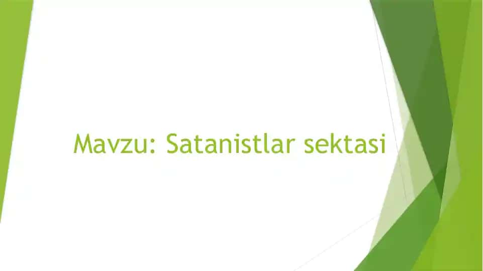 Satanistlar sektasi