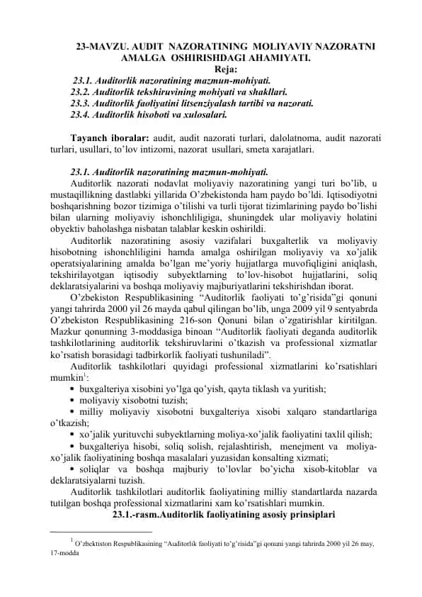 Auditorlik nazorati