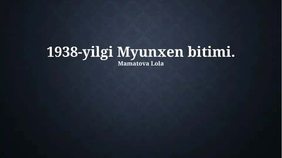 1938-yilgi Myunxen bitimi