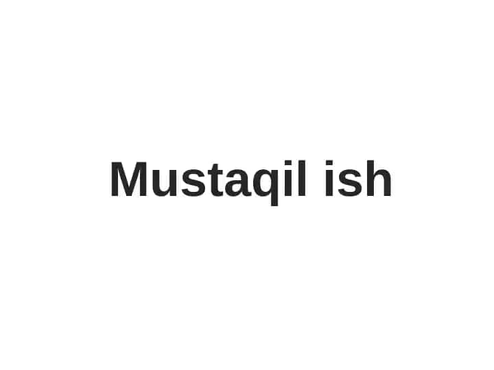 Mustaqilish