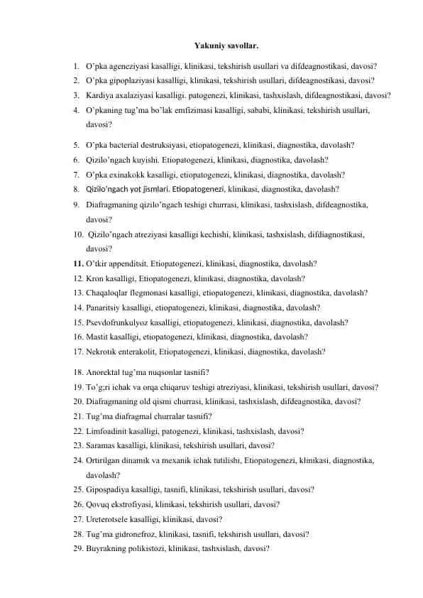 O’pka ageneziyasi kasalligi