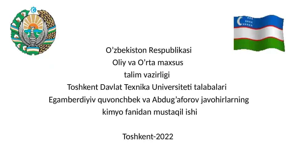 Kimyo fanidan mustaqilishi