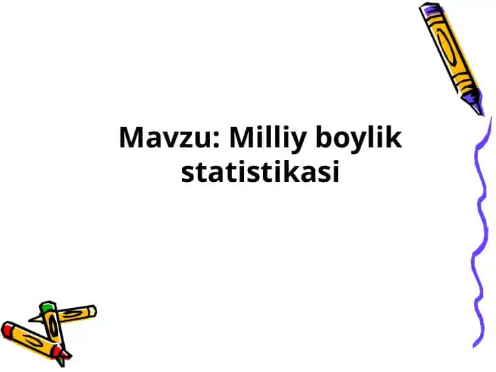 Milliy boylik statistikasi