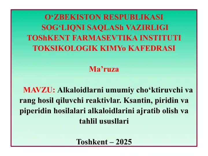 Alkaloidlar
