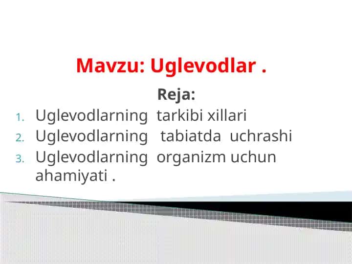 Uglevodlar