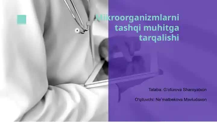Mikroorganizmlarni tashqi muhitga tarqalishi