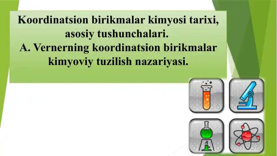 Koordinatsion birikmalar kimyo sitarixi
