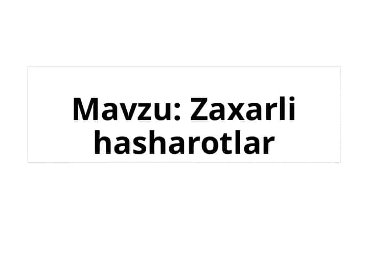 Hasharotlar