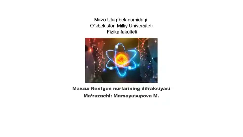 Rentgen nurlarining difraksiyasi