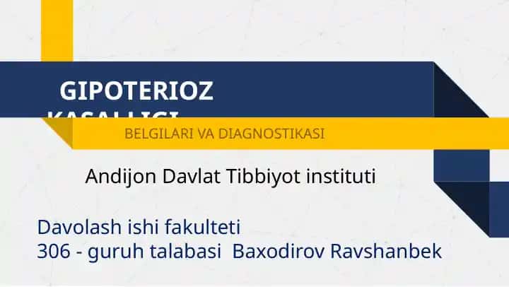 GIPOTERIOZ KASALLIGI