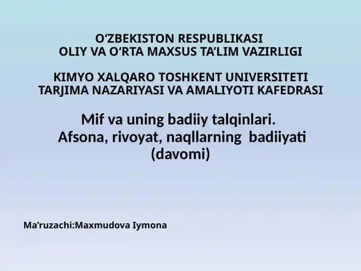 Tarjima nazariyasi va amaliyoti