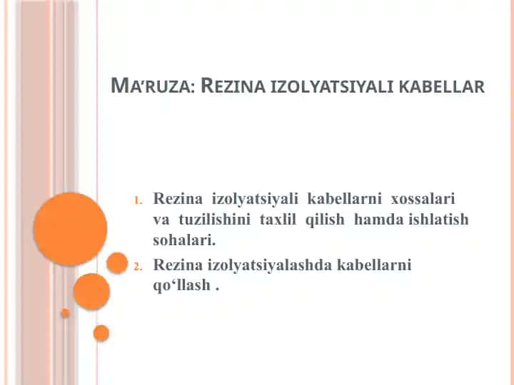 Rezina izolyatsiyalik abellar