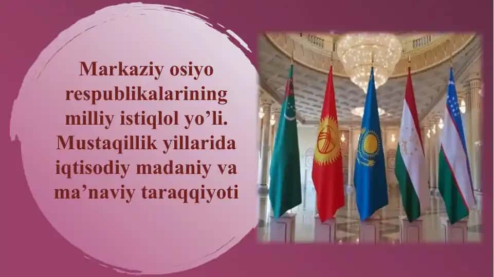 Markaziy Osiyo respublikalarining milliy istiqlol yo’li