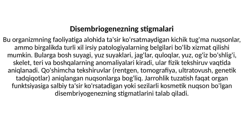 Disembriogenezningstigmalari