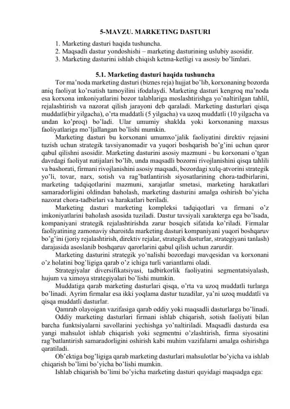 Marketing dasturi