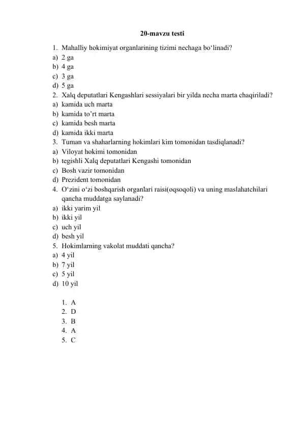 20-mavzu testi