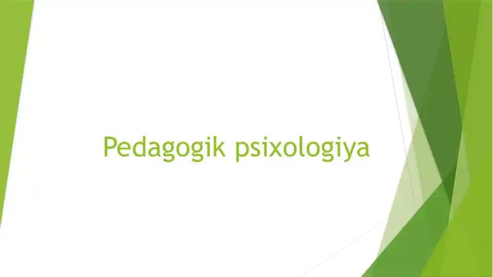 Pedagogik psixologiya