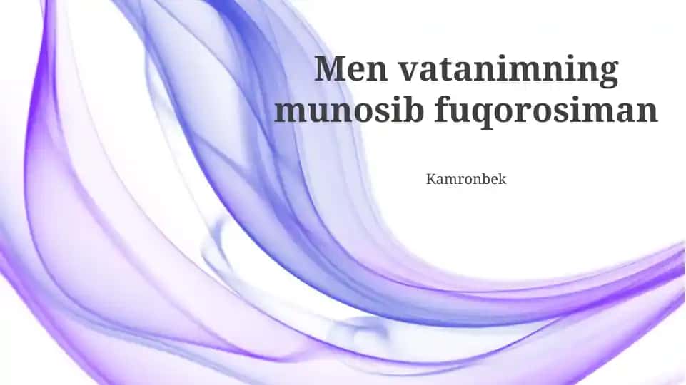 Mening vatanimga bo'lgan muhabbatim